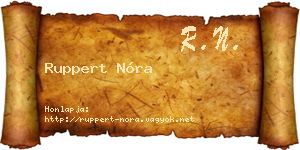 Ruppert Nóra névjegykártya